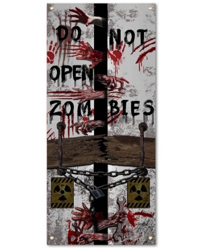 Halloween Zombies Door Cover Party Accessory Horror Halloween Decoration Poster Do Not Open Door Zombie Party Supplies 6.56 x...