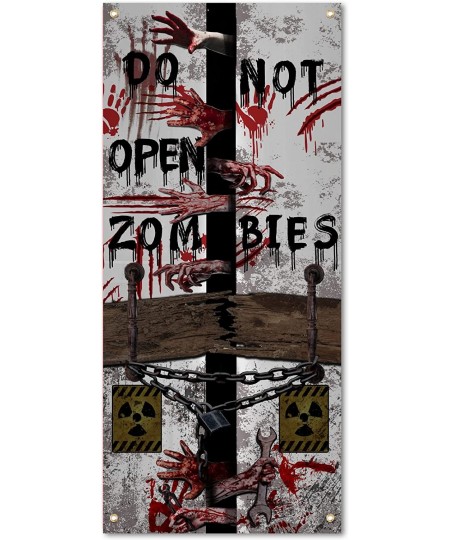 Halloween Zombies Door Cover Party Accessory Horror Halloween Decoration Poster Do Not Open Door Zombie Party Supplies 6.56 x...