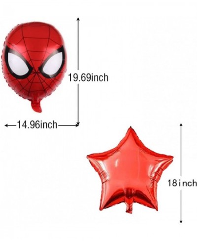 Superhero Spiderman 6th Birthday Decorations Red Number 6 Balloons 32 Inch | The Spiderman Birthday Balloons for Kids Birthda...