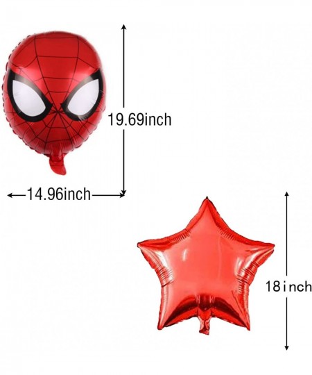 Superhero Spiderman 6th Birthday Decorations Red Number 6 Balloons 32 Inch | The Spiderman Birthday Balloons for Kids Birthda...