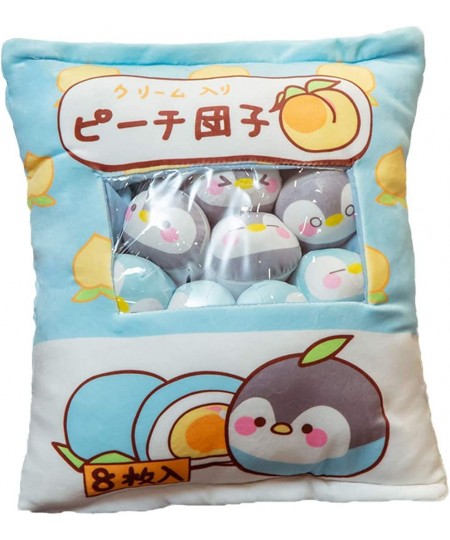 Cute Bag of Plush Animal Dolls Penguin Chick Bear Rabbit Cat Plush Pillow Toys Soft Stuffed Animals Throw Pillow Creative Gif...