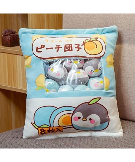 Cute Bag of Plush Animal Dolls Penguin Chick Bear Rabbit Cat Plush Pillow Toys Soft Stuffed Animals Throw Pillow Creative Gif...