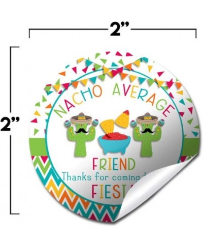 Nacho Average Party Chips Dip & Taco Fiesta Birthday Thank You Sticker Labels for Kids 40 2" Party Circle Stickers by AmandaC...