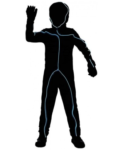 Child Light Up Stick Figure Cosutme EL Light Hooded Bodysuit for Boys $48.45 - Kids' Costumes