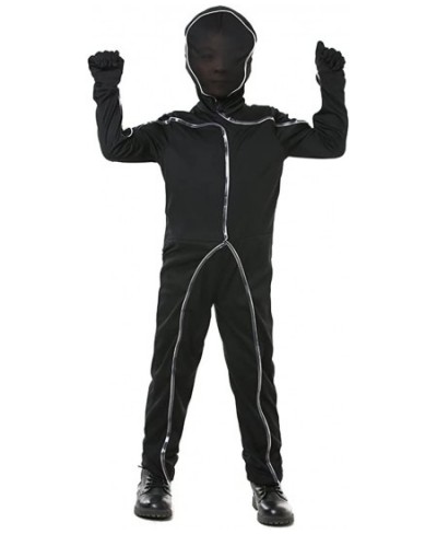 Child Light Up Stick Figure Cosutme EL Light Hooded Bodysuit for Boys $48.45 - Kids' Costumes