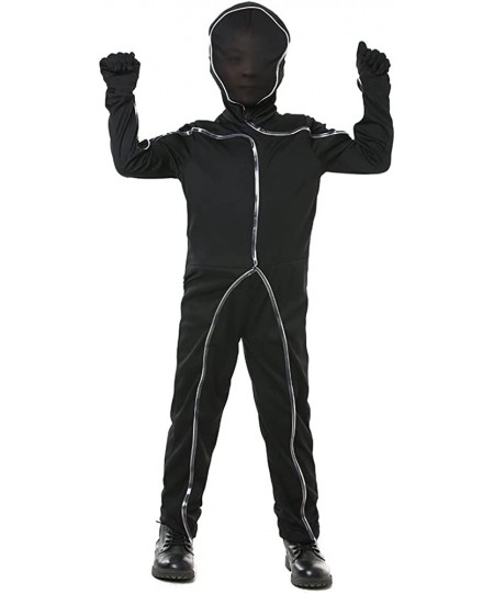 Child Light Up Stick Figure Cosutme EL Light Hooded Bodysuit for Boys $48.45 - Kids' Costumes