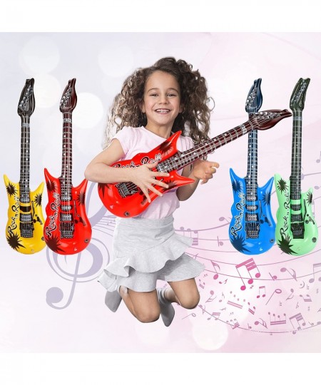 Inflatable Rock Star Toy Set 18 Pack Inflatable Music Instruments Party Props-4 Inflatable Guitar 6 Microphones 1 Piano 1 Sax...