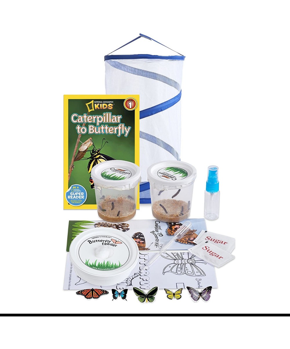 Live Butterfly Growing Kit: Shipped with 10 Live Caterpillars Now Pop-Up Cage Book and Stickers Bundle $78.42 - Habitat Scien...