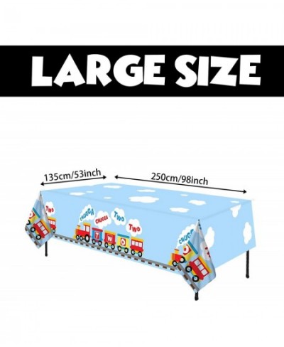 Chugga Chugga Two Two Tablecloth Happy Birthday Train Theme Suitable for Children of Any Age Indoor Outdoor Party Supplies Pi...