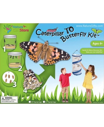 Live Butterfly Growing Kit: Shipped with 10 Live Caterpillars Now Pop-Up Cage Book and Stickers Bundle $78.42 - Habitat Scien...