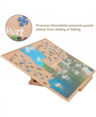 Wooden Jigsaw Puzzle Board Portable Puzzle Plateau Puzzle Storage Puzzle Saver with Non-Slip Surface for Up to 1000 Pieces $5...