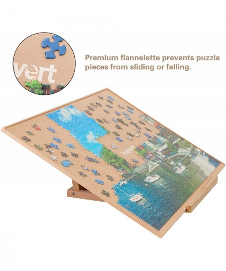 Wooden Jigsaw Puzzle Board Portable Puzzle Plateau Puzzle Storage Puzzle Saver with Non-Slip Surface for Up to 1000 Pieces $5...