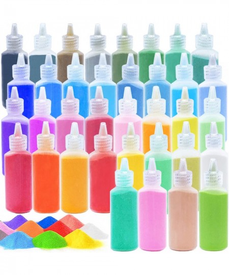 Art Sand 1.24oz DIY Arts and Crafts Kit 36 Colored Sand Kit Scenic Sand for Kids DIY Sand Painting Wedding Decoration Sand Bo...