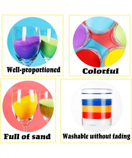 Art Sand 1.24oz DIY Arts and Crafts Kit 36 Colored Sand Kit Scenic Sand for Kids DIY Sand Painting Wedding Decoration Sand Bo...