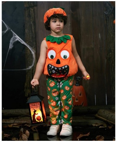 Girls Pumpkin Costume Boys Outfit Toddler Kids Baby Lantern Faces Fancy Dress up for Halloween Party $46.13 - Kids' Costumes