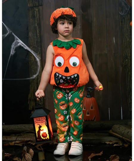 Girls Pumpkin Costume Boys Outfit Toddler Kids Baby Lantern Faces Fancy Dress up for Halloween Party $46.13 - Kids' Costumes