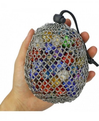 Chainmail D&D Dice Bag - Large Capacity Stainless Steel Drawstring Dice Bag for Dungeons and Dragons Dice Set (Hold 100 DND D...