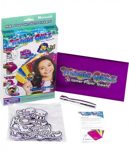 Custom Sticker Making Art Kit Create Your Own 3D Glitter Stickers Multiple Sparkling Colors Fast Easy to Use Fun Craft Activi...