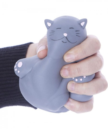 Kalma Kitty Stress Relief Toy | Helps with Anxiety | Great Birthday Christmas Stocking Stuffer Gift for Cat Lovers Grey One (...