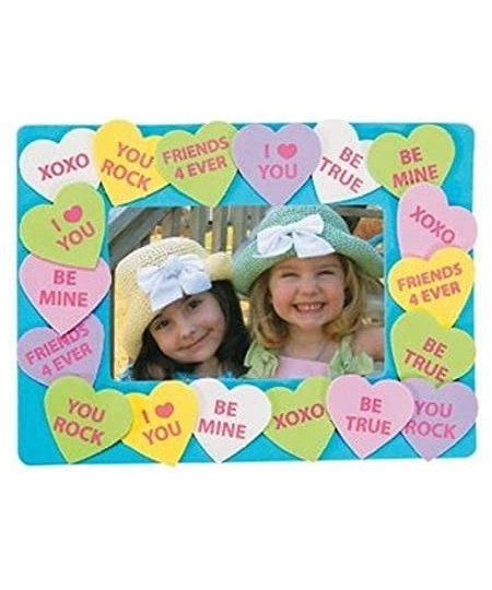 Conversation Heart Valentine's day heart Picture Frame Craft Kit- Pack of 12 Kits $35.26 - Craft Kits