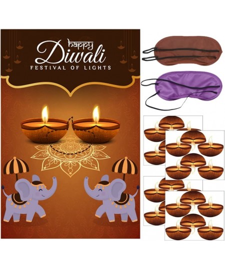 Happy Diwali Party Game Decoration Supplies - Pin the Light on the Diwali Poster Party Game for Kids Diwali Party Favors $15....