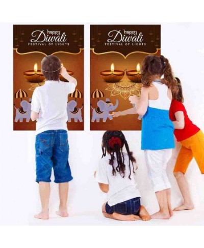 Happy Diwali Party Game Decoration Supplies - Pin the Light on the Diwali Poster Party Game for Kids Diwali Party Favors $15....