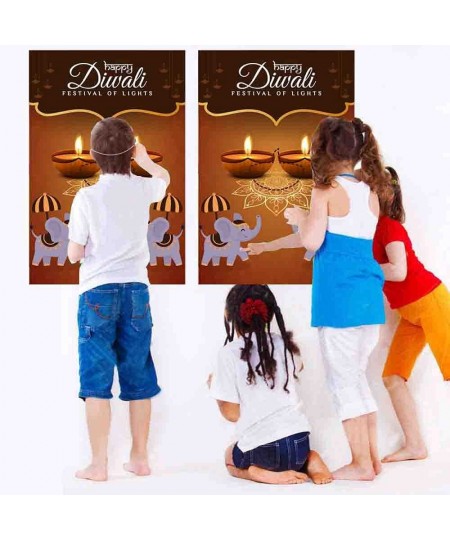 Happy Diwali Party Game Decoration Supplies - Pin the Light on the Diwali Poster Party Game for Kids Diwali Party Favors $15....