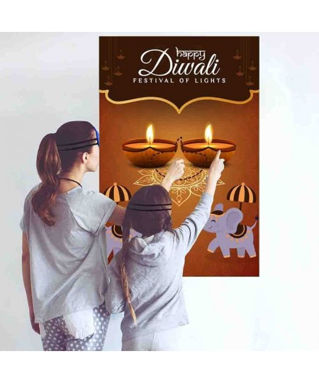 Happy Diwali Party Game Decoration Supplies - Pin the Light on the Diwali Poster Party Game for Kids Diwali Party Favors $15....