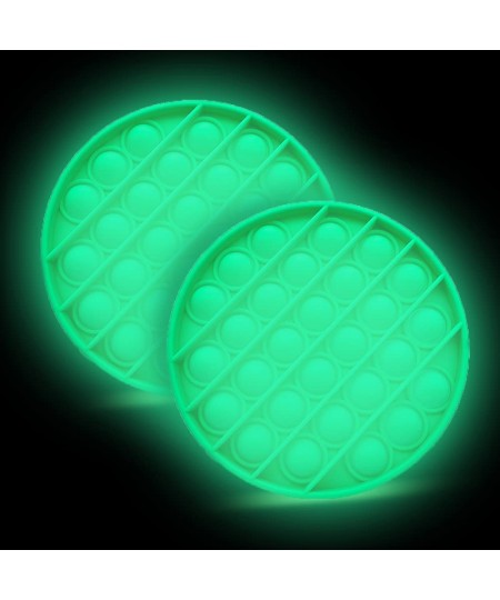 Push Pop Glow in The Dark Push Pop Toy 2 Pack - Bubble Fidget Sensory Toy - Autism Special Needs Stress Reliever Silicone Toy...