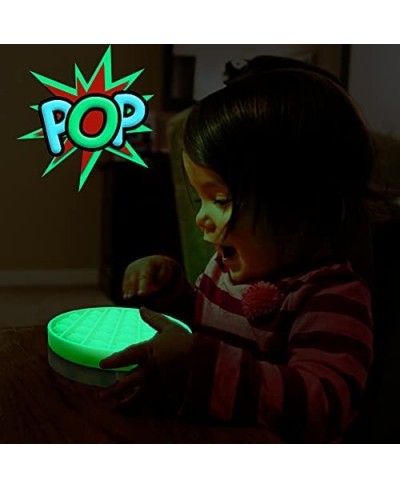 Push Pop Glow in The Dark Push Pop Toy 2 Pack - Bubble Fidget Sensory Toy - Autism Special Needs Stress Reliever Silicone Toy...