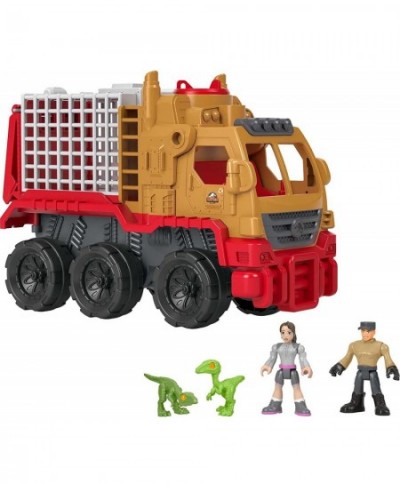 Fisher-Price Imaginext Jurassic World Camp Cretaceous Dinosaur Hauler & Yaz figure and vehicle set for preschool kids ages 3 ...