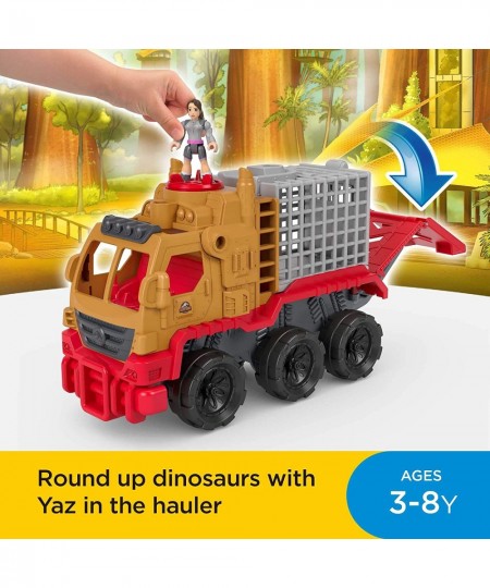 Fisher-Price Imaginext Jurassic World Camp Cretaceous Dinosaur Hauler & Yaz figure and vehicle set for preschool kids ages 3 ...