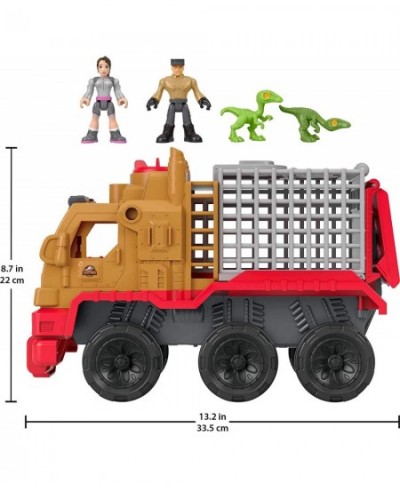 Fisher-Price Imaginext Jurassic World Camp Cretaceous Dinosaur Hauler & Yaz figure and vehicle set for preschool kids ages 3 ...