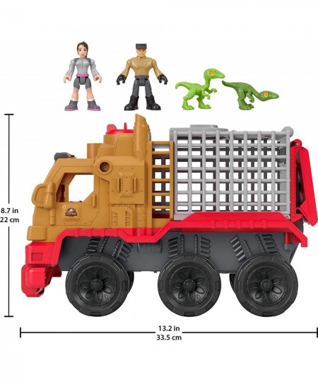 Fisher-Price Imaginext Jurassic World Camp Cretaceous Dinosaur Hauler & Yaz figure and vehicle set for preschool kids ages 3 ...