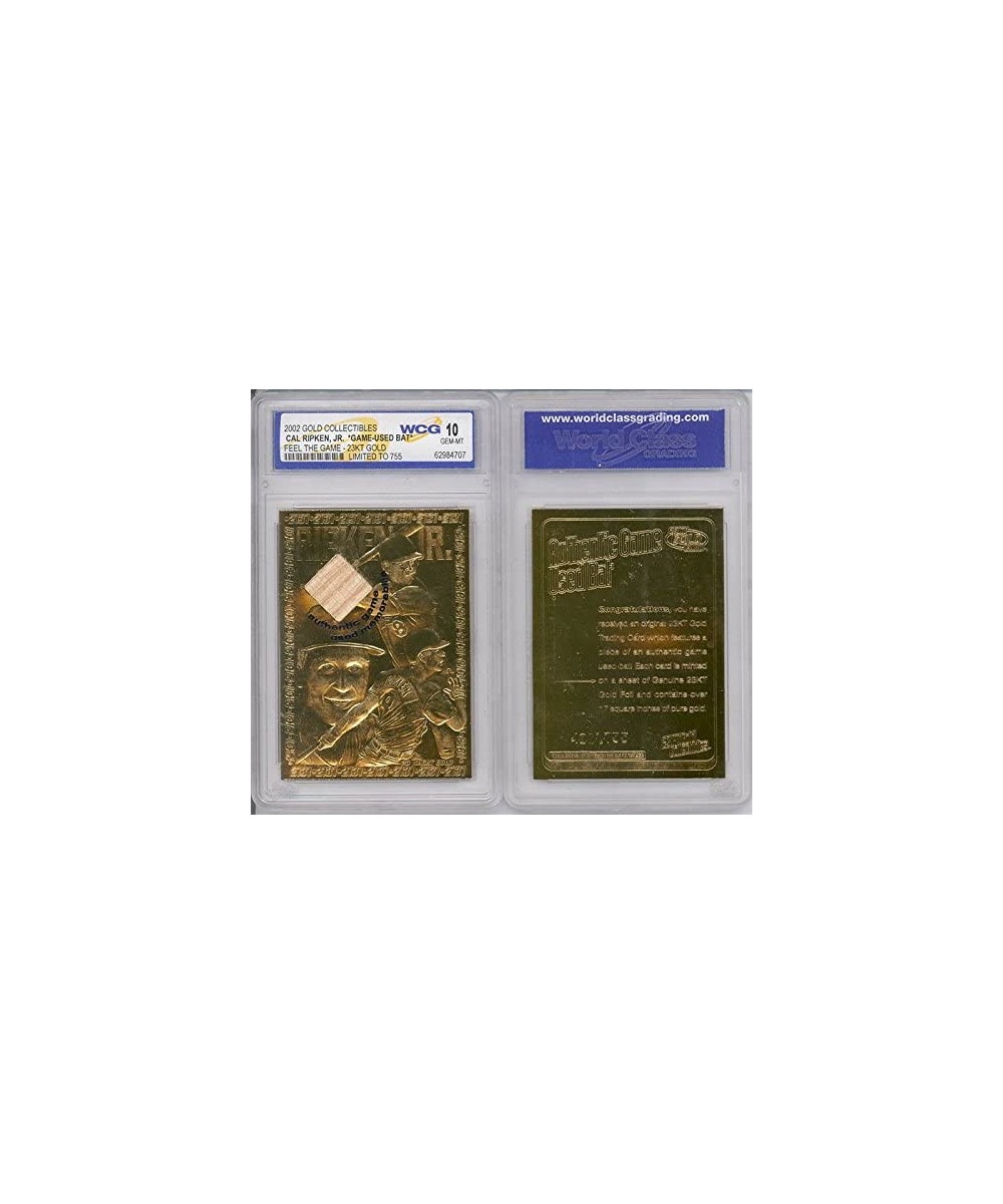 Cal Ripken JR 2002 Game Used Bat 23KT Gold Card Limited /755 Graded GEM Mint 10 $25.72 - Trading Cards & Accessories