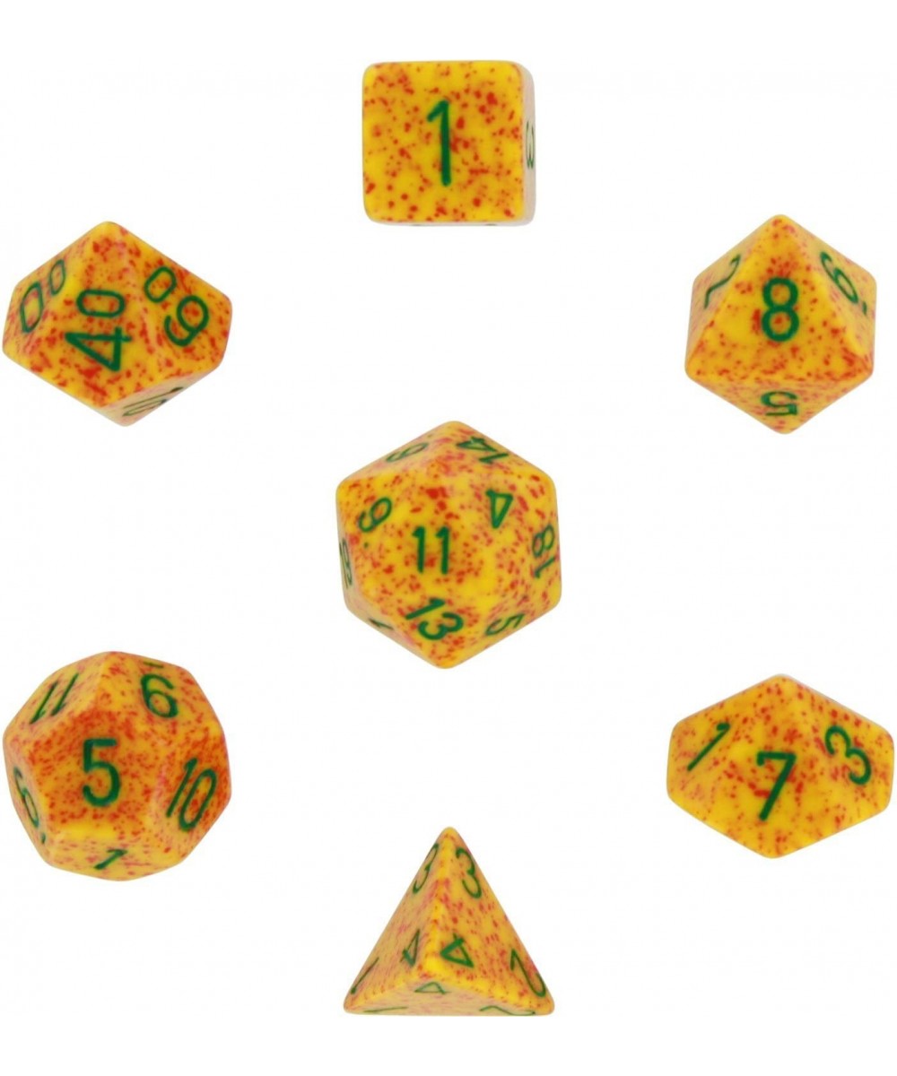 Dice: Polyhedral 7-Die Speckled Dice Set - Lotus $17.40 - Game Accessories