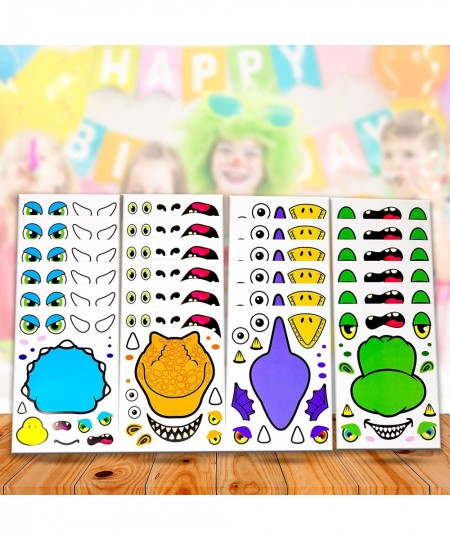 24 Make A Dinosaur Stickers For Kids - Great Dino Theme Birthday Party Favors - Fun Craft Project For Children 3+ - Let Your ...