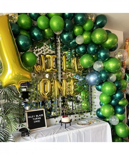 Chrome Green Balloons 12 Inch Double-Layered Metallic Dark Green Balloons Shiny Thick Chrome Metallic Dark Green Latex Helium...