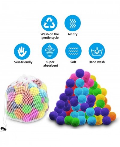 Reusable Water Balls 70PCS Soft Splash Soaker Bouncing Ball Super Absorbent Water Fight Balloons for Kids Adult Summer Fun Wa...