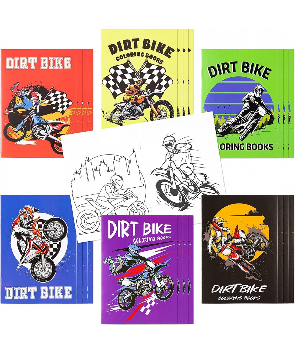 24pcs Dirt Bike Coloring Books for Kids Motorcycle Color Book Educational Gifts for Preschooler & Kindergarten Party Favor Su...