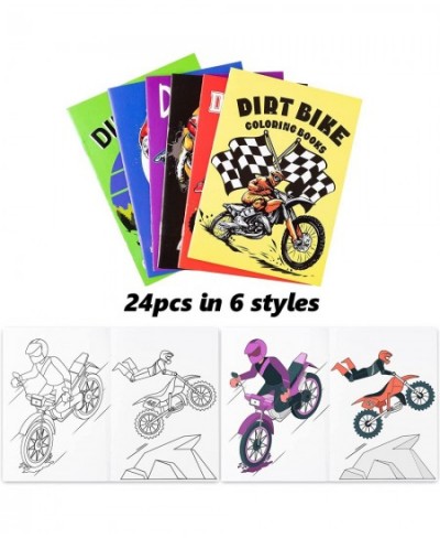 24pcs Dirt Bike Coloring Books for Kids Motorcycle Color Book Educational Gifts for Preschooler & Kindergarten Party Favor Su...