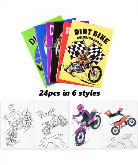 24pcs Dirt Bike Coloring Books for Kids Motorcycle Color Book Educational Gifts for Preschooler & Kindergarten Party Favor Su...