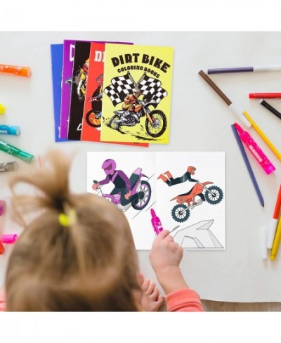 24pcs Dirt Bike Coloring Books for Kids Motorcycle Color Book Educational Gifts for Preschooler & Kindergarten Party Favor Su...