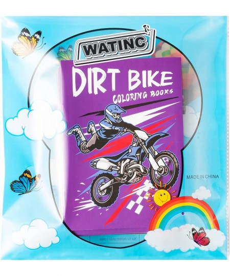 24pcs Dirt Bike Coloring Books for Kids Motorcycle Color Book Educational Gifts for Preschooler & Kindergarten Party Favor Su...