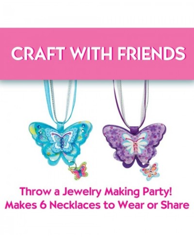 Butterfly Necklaces - Children's Jewelry Making Craft Kit - Makes 6 Necklaces $38.22 - Craft Kits