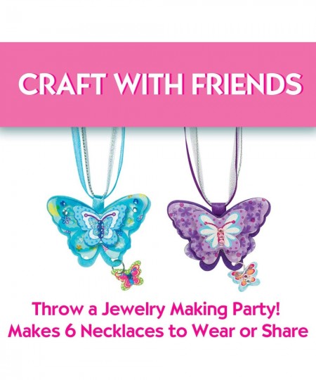 Butterfly Necklaces - Children's Jewelry Making Craft Kit - Makes 6 Necklaces $38.22 - Craft Kits