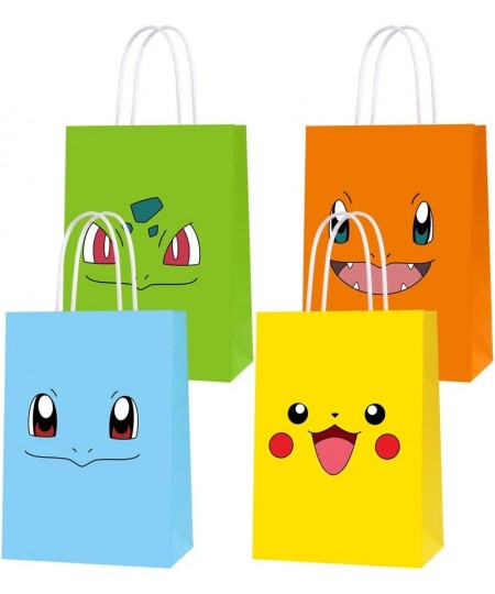 16 PCS Game Theme Birthday Party Paper Gift Bags for Pocket Monster Party Supplies Birthday Party Decorations - Party Favor G...