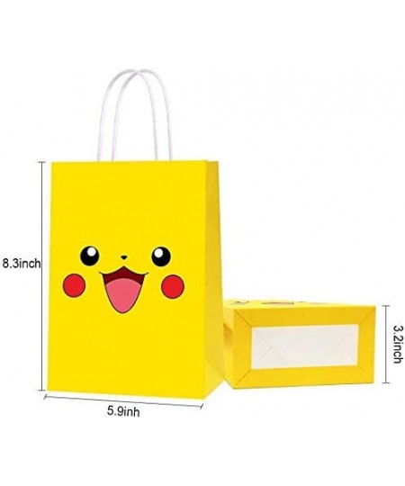 16 PCS Game Theme Birthday Party Paper Gift Bags for Pocket Monster Party Supplies Birthday Party Decorations - Party Favor G...