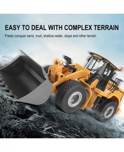 Remote Control Front Loader 9 Channel Bulldozer Toy RC Construction Vehicles Truck 2.4Ghz Remote Control Bulldozer 4WD Shovel...