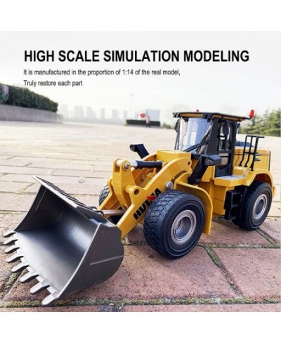 Remote Control Front Loader 9 Channel Bulldozer Toy RC Construction Vehicles Truck 2.4Ghz Remote Control Bulldozer 4WD Shovel...